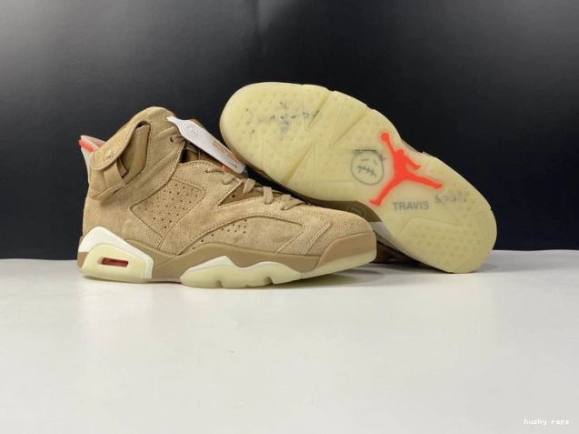 Cheap Husky Air Retro Travis DH0690-200 Scott British 6 Jordan Khaki 0716